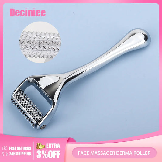 Pain-Free Zinc Alloy Derma Roller Facial Massager for Skincare