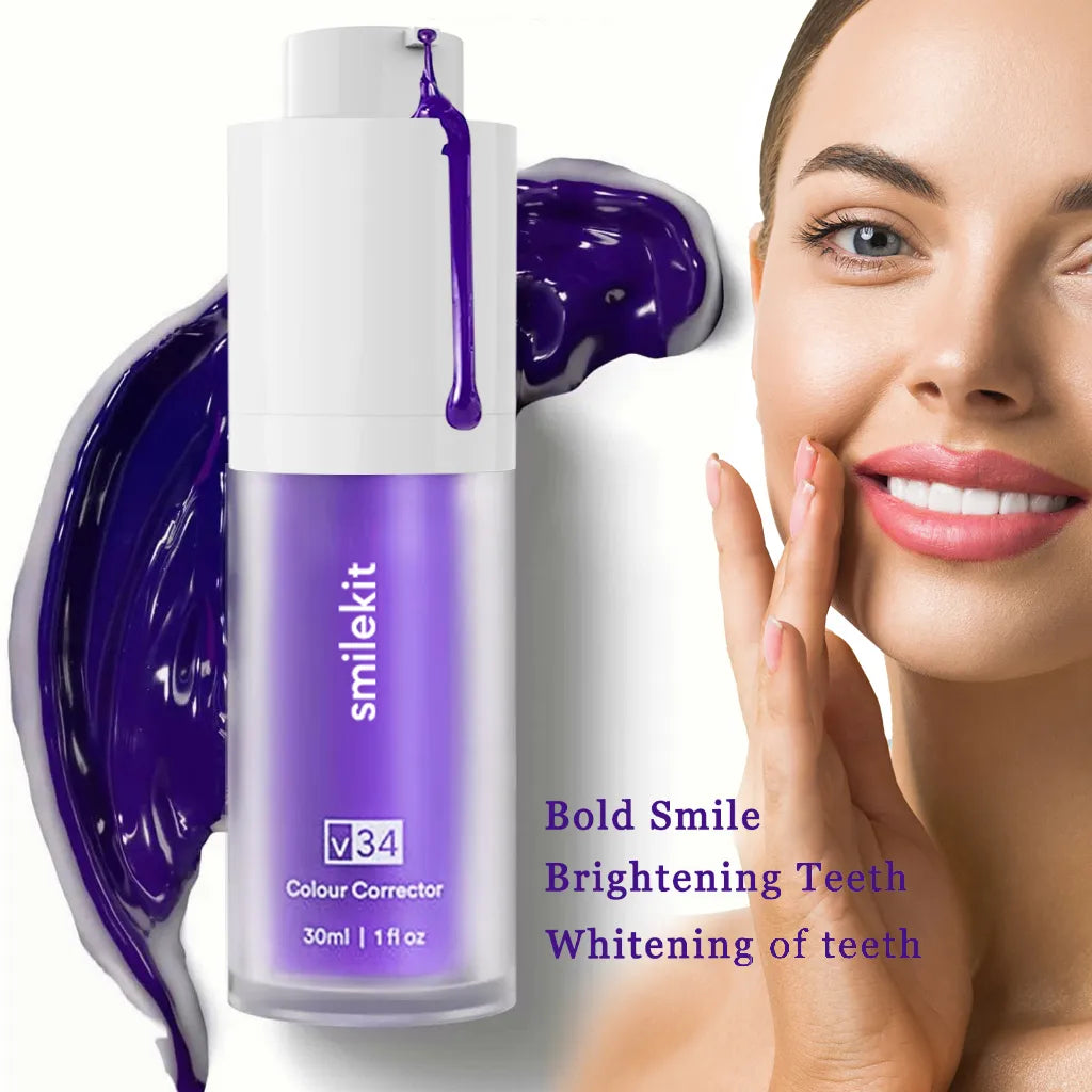 New Teeth Whitening Purple Mousse Toothpaste 30ML