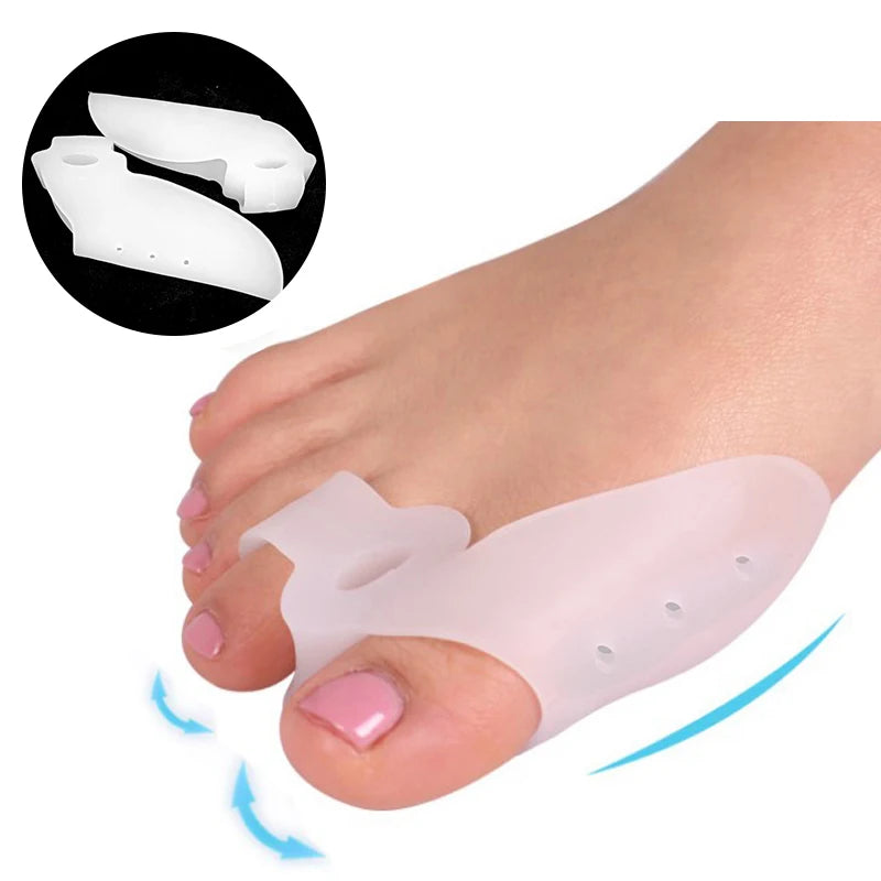 1Pair Beetle-crusher Separator Bone Thumb Bunion Corrector Hallux Valgus Pedicure Foot Tools Toes Separator Plantar Fasciitis