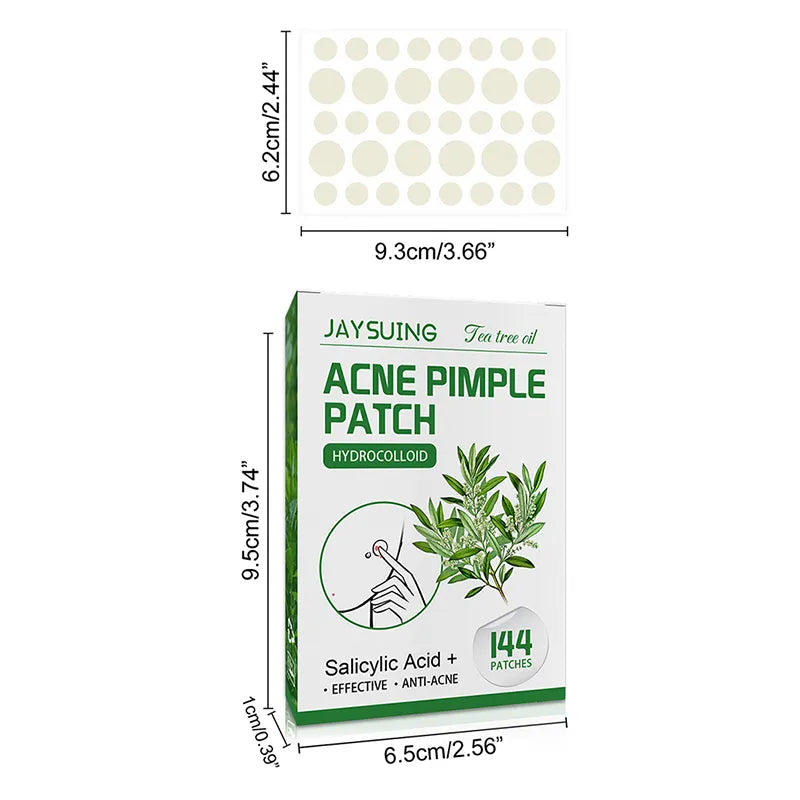 Quick Effect Acne Pimple Patch - Invisible Stickers for Face - 144 Patches - Beauty Skin Care Treatment