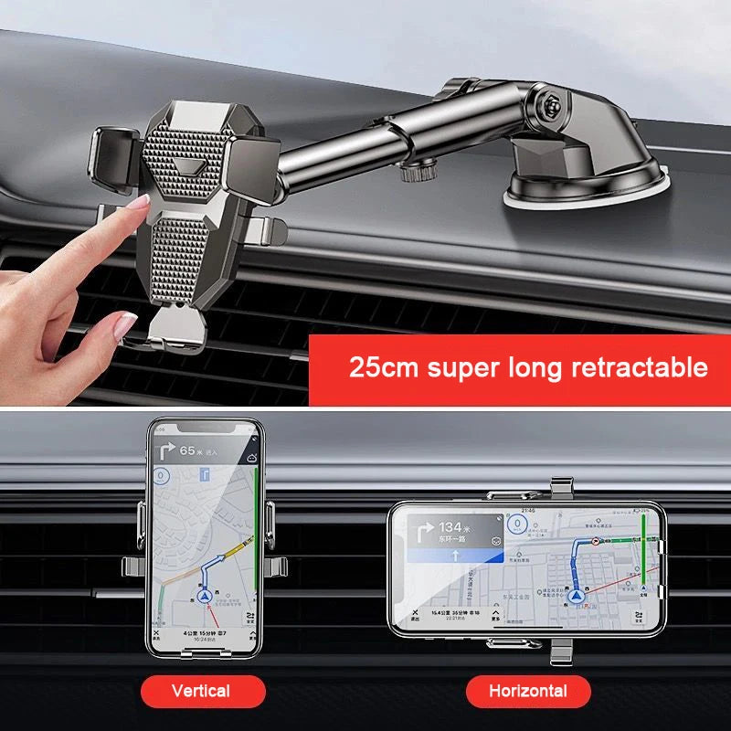 Universal Car Phone Holder with 360° Windshield and Dashboard Mount for 4.0-7 Inch Smartphones