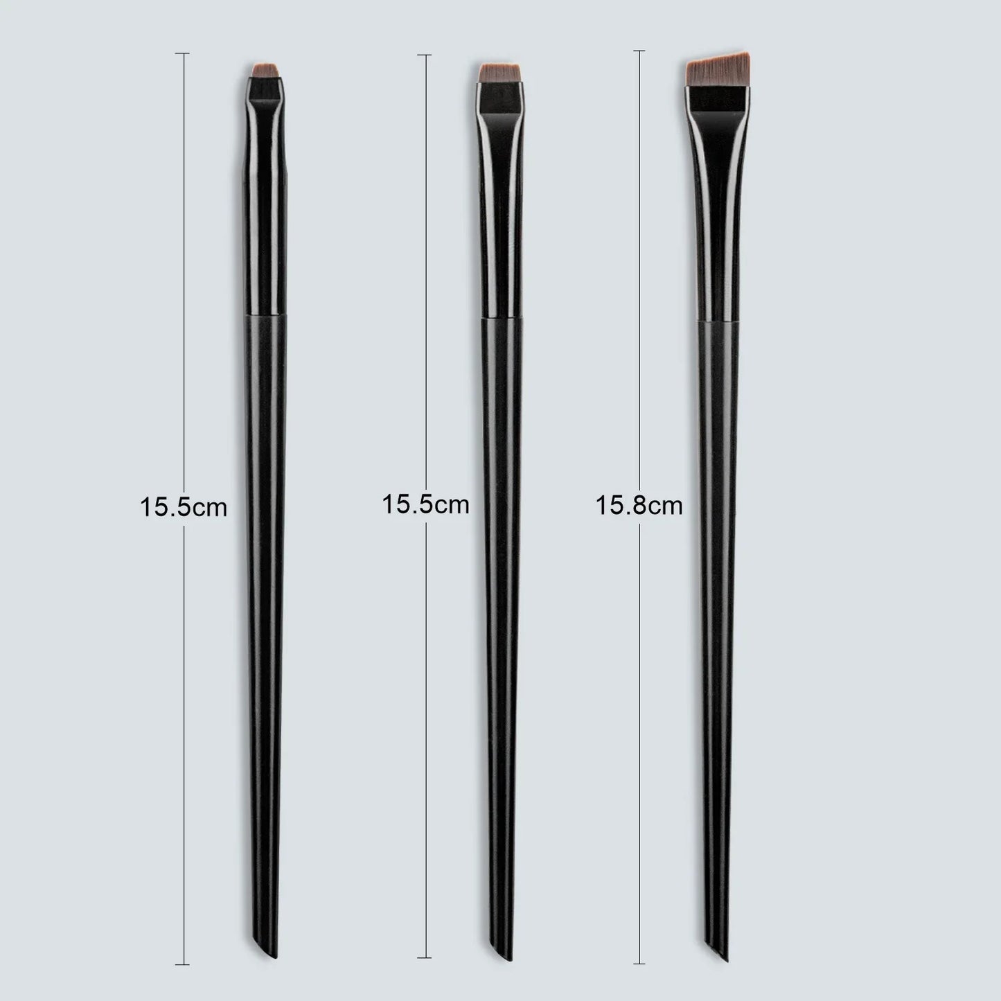 Blade Eyeliner Brush Eyebrow Brush Portable Flat Fine Eye Liner Brow Contour Makeup Brushes Cosmetic Beauty Makeup Tool 3pcs/set