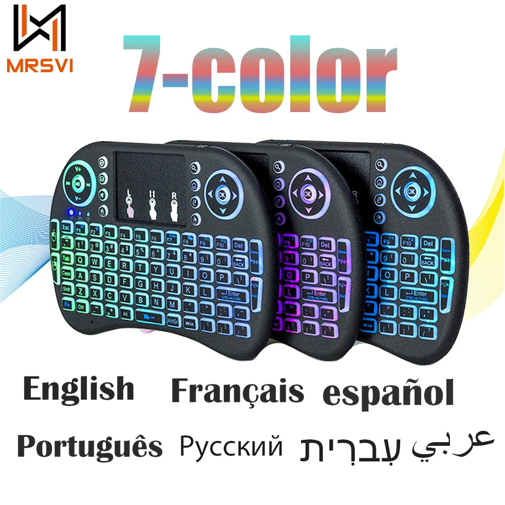 Mini Wireless Keyboard with Touchpad and Backlit Air Mouse for PC, Android TV Box