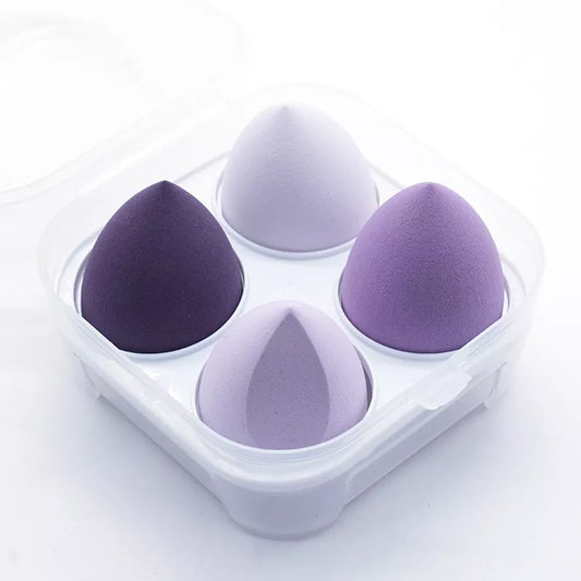 4-Piece Makeup Sponge Powder Puff Set for Dry and Wet Application