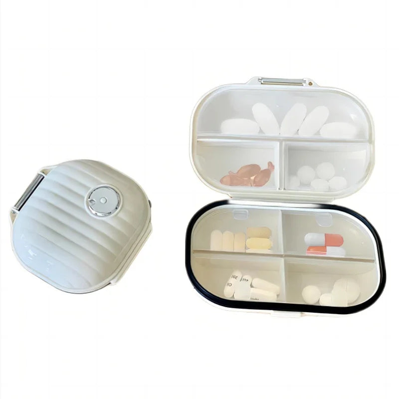 Compact 7-Compartment Pill Box: Travel-Friendly & Lightweight Medicine Organizer