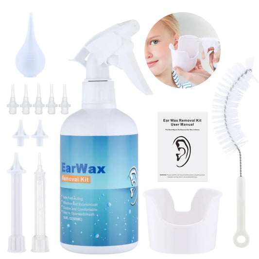 Ear Irrigation Cleaning Kit for Ear Wax Removal and Ear Care - Suitable for Kids and Adults